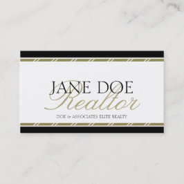 Realtor Broker Real Estate Agent Gold Script Visitekaartje