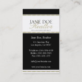 Realtor Broker Real Estate Agent Gold Script Visitekaartje (Achterkant)