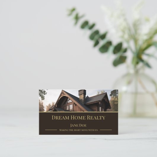 Realtor Business Card Visitenkarte Visitekaartje (Staand voorkant)