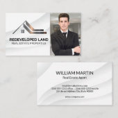 Realtor Business Man | Logo van onroerend goed Visitekaartje (Voorkant / Achterkant)