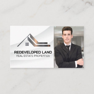 Realtor Business Man Logo van onroerend goed Visitekaartje