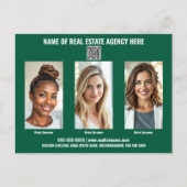 Realtor business marketing briefkaart groen wit (Voorkant)