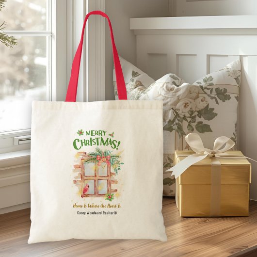 Realtor Christmas Home Waar het hart wordt gebrand Tote Bag