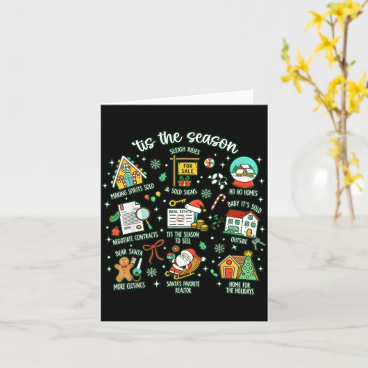 Realtor Christmas Realtor Christmas Real Estate Ch Kaart (Gele Bloem)