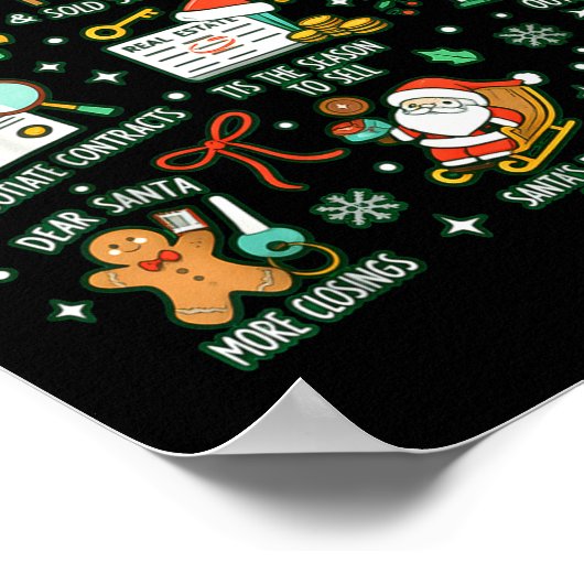 Realtor Christmas Realtor Christmas Real Estate Ch Poster (Hoek)