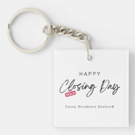 Realtor Closing Day | Minimalist New Homeowner  Sleutelhanger