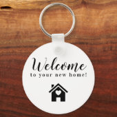 Realtor Closing Gift Welkom bij je nieuwe thuis Sleutelhanger (Voorkant)