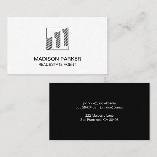 Realtor | Commerciële particuliere eigendommen Visitekaartje (Voorkant / Achterkant)