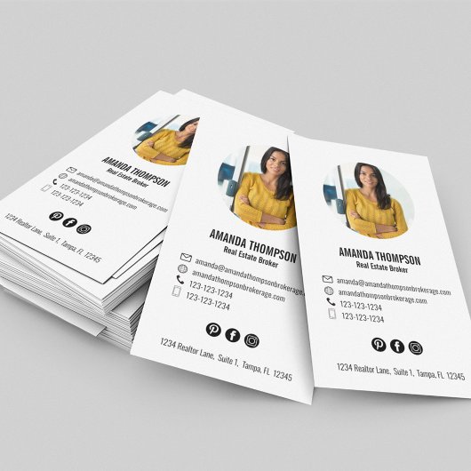 Realtor Custom Photo Uw Logo-Visitekaartje toevoeg Visitekaartje