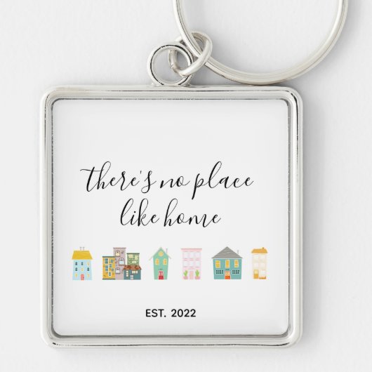 Realtor Cute New Home Sleutelhanger (Voorkant)