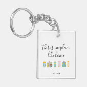 Realtor Cute New Home Sleutelhanger (Voorkant Links)