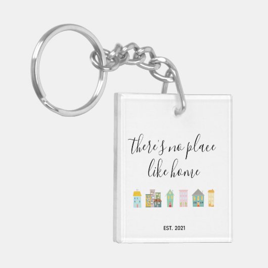 Realtor Cute New Home Sleutelhanger (Voorkant Links)