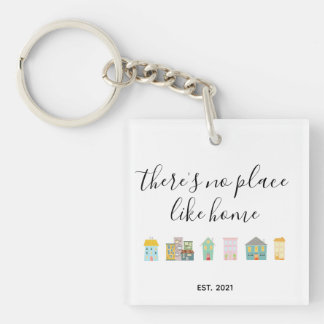 Realtor Cute New Home Sleutelhanger