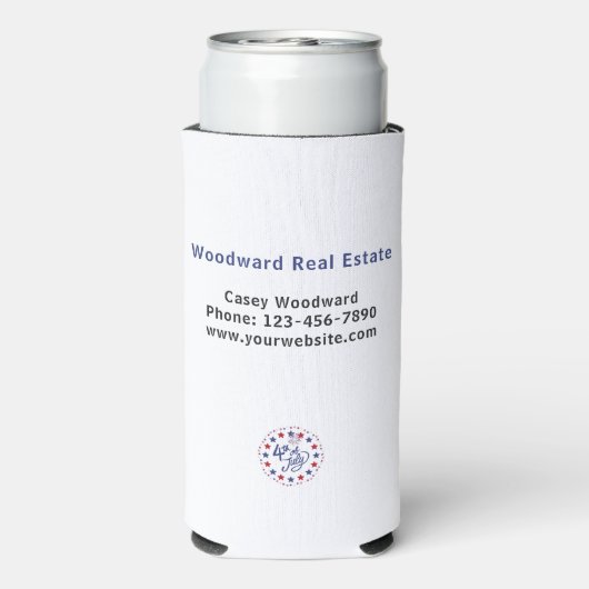 Realtor dank u | 4 juli Zomer Patriottisch Seltzer Blikjeskoeler