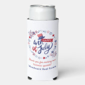 Realtor dank u | 4 juli Zomer Patriottisch Seltzer Blikjeskoeler (Seltzer Voorkant)