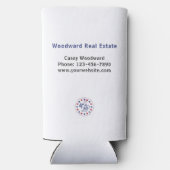 Realtor dank u | 4 juli Zomer Patriottisch Seltzer Blikjeskoeler (Achterkant)