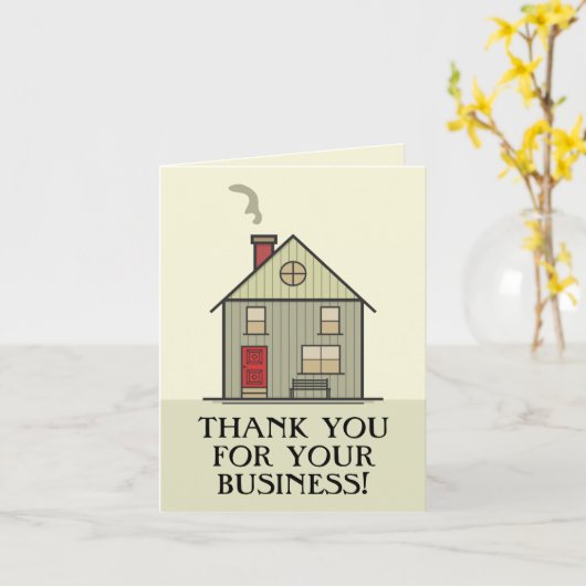 Realtor dank u blanco klantwaardering verkocht kaart (Gele Bloem)