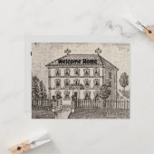 Realtor Dank u  Huis Schets onroerend goed Kaart (Voorkant / Achterkant in situ)