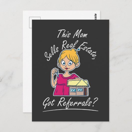 Realtor - Deze moeder verkoopt onroerend goed Briefkaart (Voorkant / Achterkant)