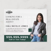 Realtor Farming Mailer Real Estate Marketing Logo Briefkaart (Voorkant)