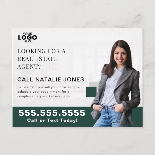 Realtor Farming Mailer Real Estate Marketing Logo Briefkaart (Voorkant)