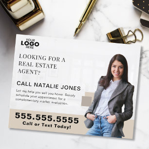 Realtor Farming Mailer Real Estate Marketing Logo Briefkaart