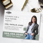 Realtor Farming Mailer Real Estate Marketing Logo Briefkaart<br><div class="desc">Creëer is een frisse, toegankelijke locatie op uw lokale markt met dit Sage Green Real Estate briefkaart, ideaal om contact te maken met potentiële thuisverkopers. Met een rustgevend en modern kleurenpalet kunt u met dit aanpasbare briefkaart uw logo en foto uploaden voor een persoonlijk en professioneel tintje. De kalmerende groene...</div>