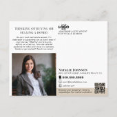 Realtor Farming Mailer Real Estate Marketing Logo Briefkaart (Achterkant)