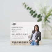 Realtor Farming Mailer Real Estate Marketing Logo Briefkaart (Staand voorkant)