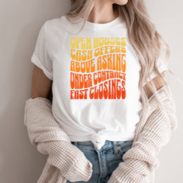 Realtor Favorieten Groovy Retro Vastgoed Verkoop T-shirt
