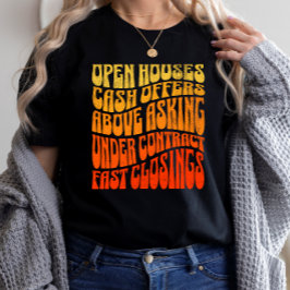 Realtor Favorieten Groovy Retro Vastgoed Verkoop T-shirt