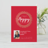 Realtor Feestdagen Kerstmis Briefkaart Moderne Min (Staand voorkant)