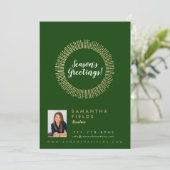 Realtor Feestdagen Kerstmis Briefkaart Moderne Min (Staand voorkant)