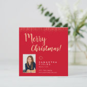Realtor Feestdagen Kerstmis Briefkaart Moderne Min (Staand voorkant)