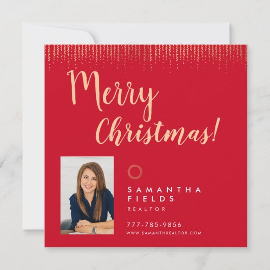 Realtor Feestdagen Kerstmis Briefkaart Moderne Min (Voorkant)