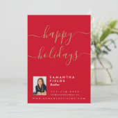 Realtor Feestdagen Kerstmis Briefkaart Moderne Min (Staand voorkant)