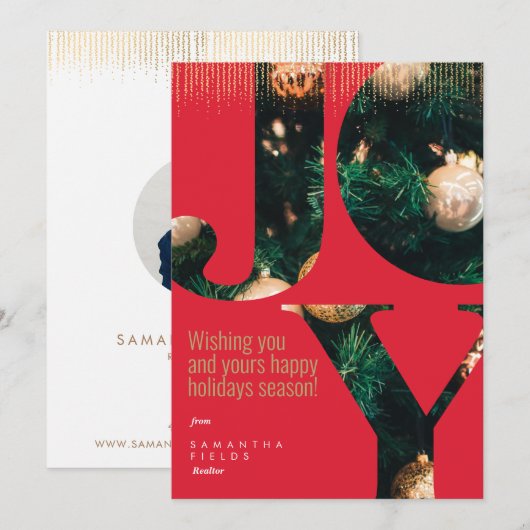 Realtor Feestdagen Kerstmis Briefkaart Moderne Min (Voorkant / Achterkant)