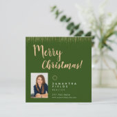 Realtor Feestdagen Kerstmis Briefkaart Moderne Min (Staand voorkant)