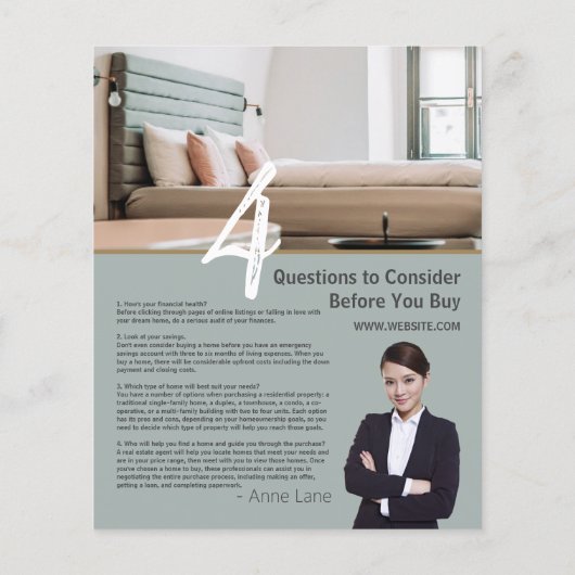 Realtor Flyer voor onroerend goed (Achterkant)