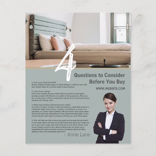 Realtor Flyer voor onroerend goed  (Achterkant)