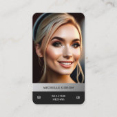 Realtor Foto EHO Logo Zwart Zilver Modern Visitekaartje (Voorkant)