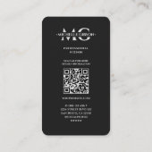 Realtor Foto EHO Logo Zwart Zilver Modern Visitekaartje (Achterkant)