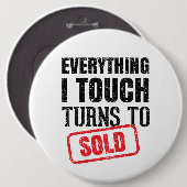 Realtor Funny Mug Visitekaartje Ronde Button 6,0 Cm (Voorkant /achterkant)