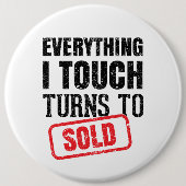 Realtor Funny Mug Visitekaartje Ronde Button 6,0 Cm (Voorkant)