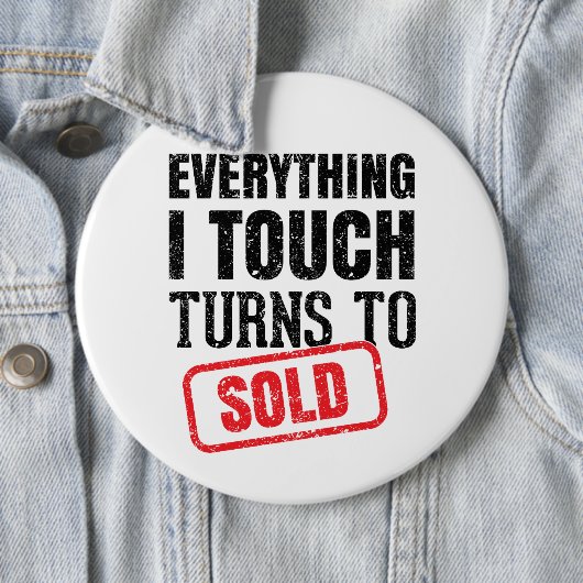 Realtor Funny Mug Visitekaartje Ronde Button 6,0 Cm (In situ)