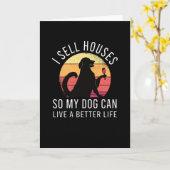 Realtor Gift voor Hondenliefhebber Kaart (Gele Bloem)