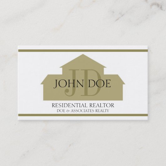 Realtor Gold House W/W Visitekaartje (Voorkant)