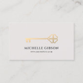 Realtor Gold Key Hypotheekmakelaar Professional Visitekaartje (Voorkant)