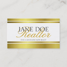 Realtor Gold Metallic Script Visitekaartje