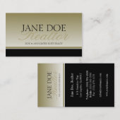 Realtor Gold Script fade Real Estate Agent Broker Visitekaartje (Voorkant / Achterkant)
